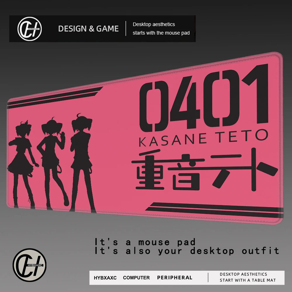Kasane Teto "Desktop Outfit" XL Gaming Mousepad – High-Definition UTAU Art